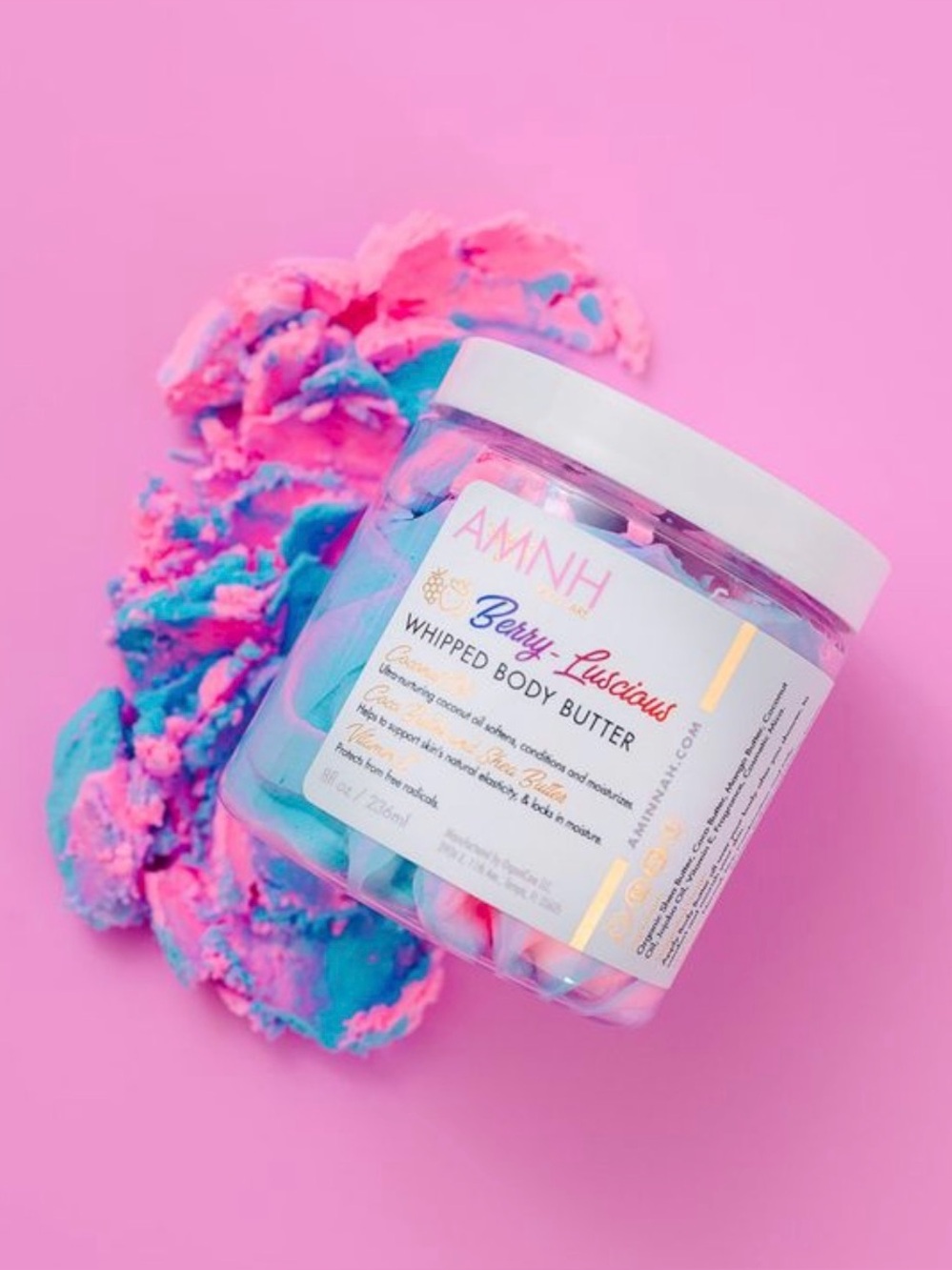 NWT Aminnah Berry-Luscious Whipped Body Butter retails $38.00 USD